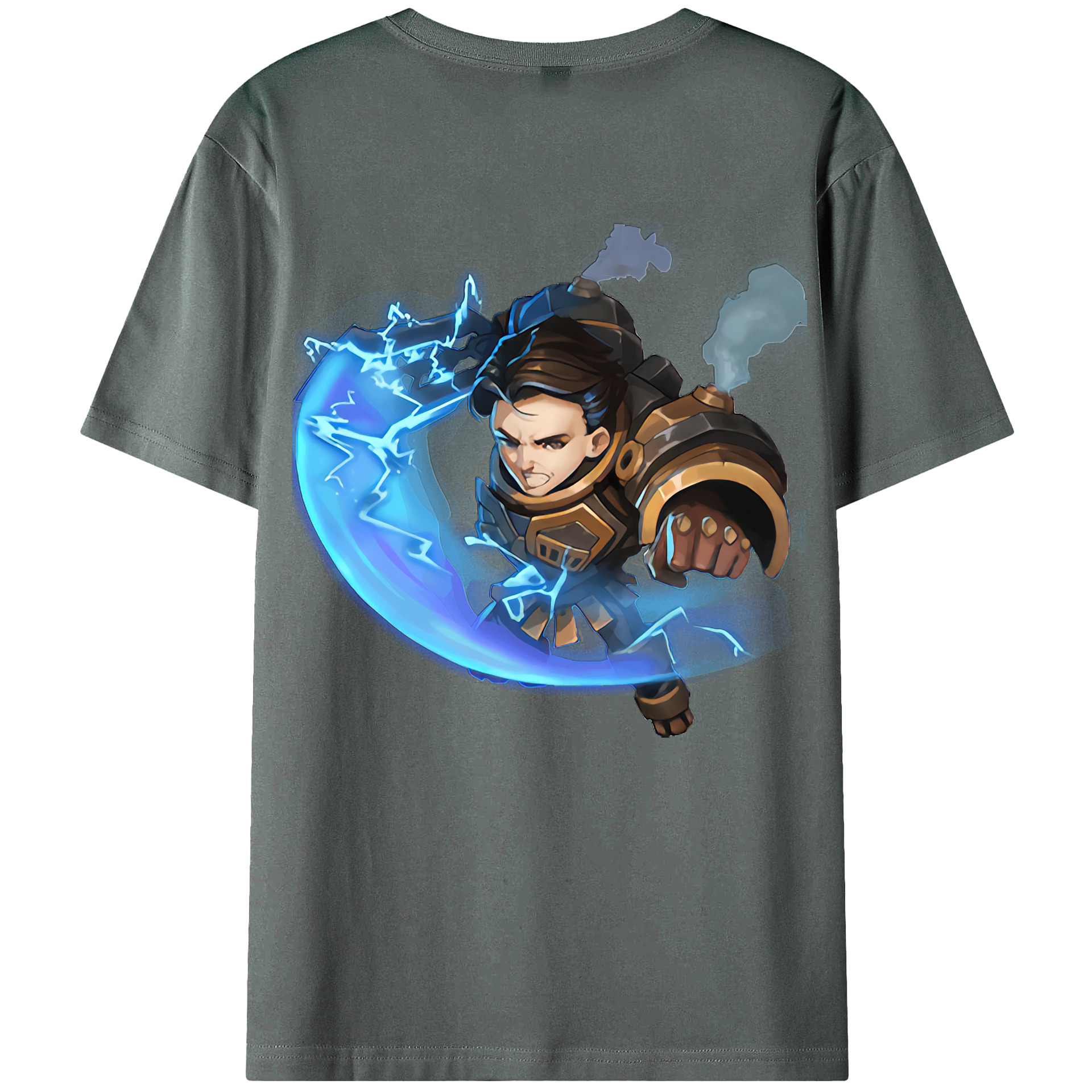 （画像用） リーグ・オブ・レジェンド League of Legends LOL 綿100％ メンズ半袖Tシャツ（バックプリント） 通気性